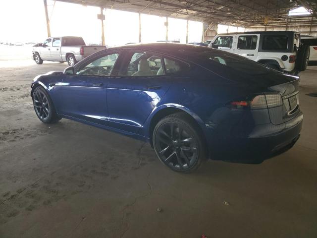 5YJSA1E57NF475234 - 2022 TESLA MODEL S BLUE photo 2