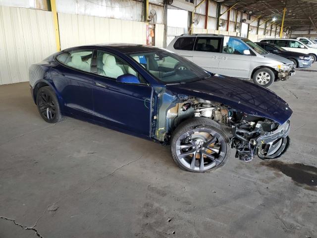 5YJSA1E57NF475234 - 2022 TESLA MODEL S BLUE photo 4