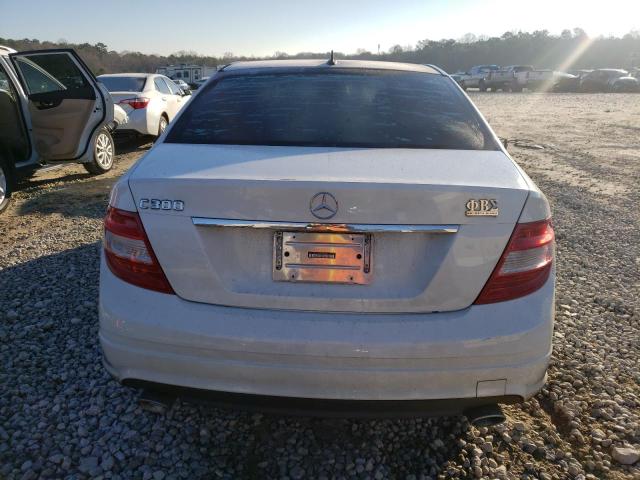 WDDGF54X29R057526 - 2009 MERCEDES-BENZ C 300 WHITE photo 6