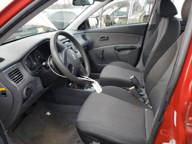 KNADH4A37A6664690 - 2010 KIA RIO LX RED photo 7