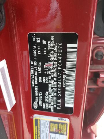5XXGM4A71FG447076 - 2015 KIA OPTIMA LX 红色 照片 12