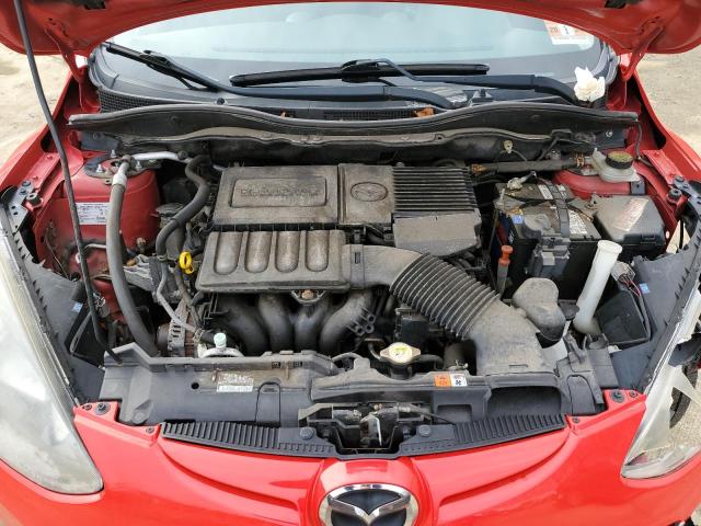 JM1DE1HZ3B0103489 - 2011 MAZDA MAZDA2 RED photo 11