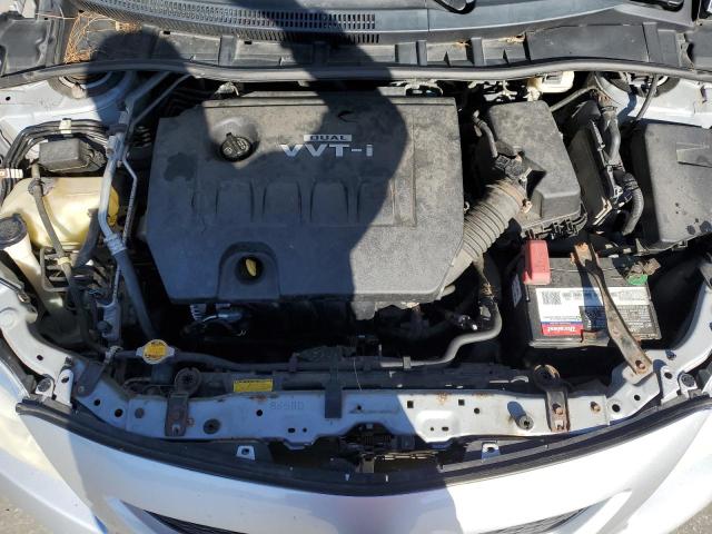 2T1BU4EE1AC314885 - 2010 TOYOTA COROLLA BASE SILVER photo 11