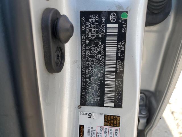 JTDKB20U667519975 - 2006 TOYOTA PRIUS فضي صورة 12