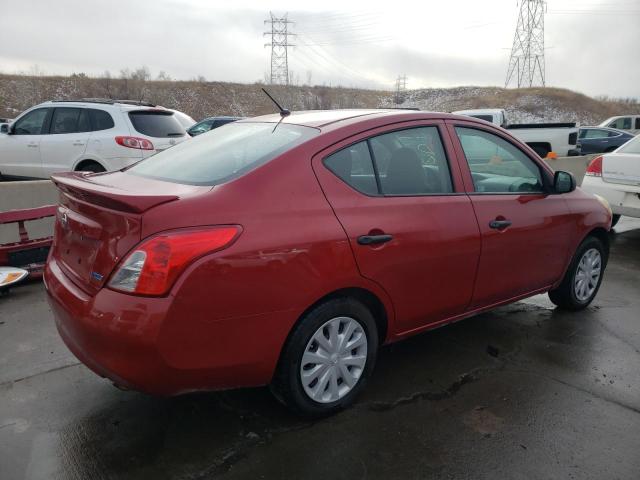 3N1CN7AP0EL857564 - 2014 NISSAN VERSA S RED photo 3