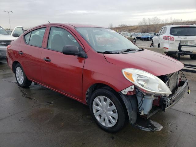 3N1CN7AP0EL857564 - 2014 NISSAN VERSA S RED photo 4