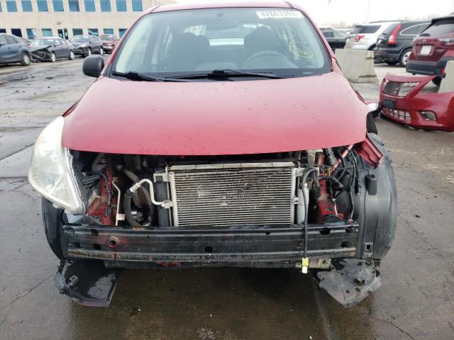 3N1CN7AP0EL857564 - 2014 NISSAN VERSA S RED photo 5