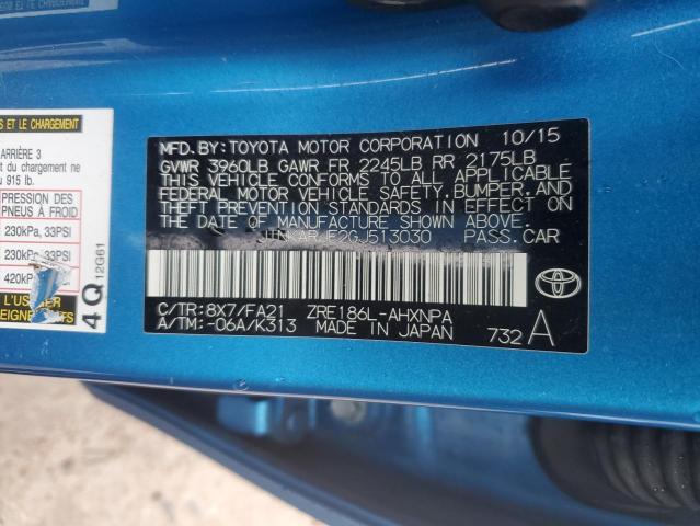 JTNKARJE2GJ513030 - 2016 TOYOTA SCION IM BLUE photo 13