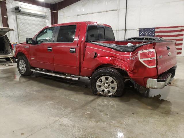 1FTFW1ET0BFC71819 - 2011 FORD F150 SUPERCREW RED photo 2
