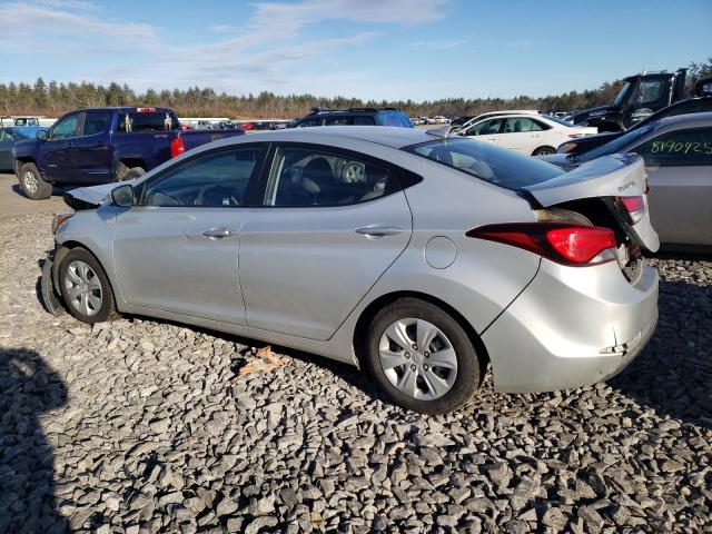 5NPDH4AE0GH729737 - 2016 HYUNDAI ELANTRA SE SILVER photo 2