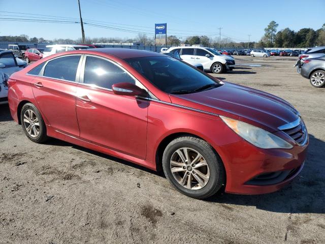 5NPEB4AC2EH885022 - 2014 HYUNDAI SONATA GLS RED photo 4