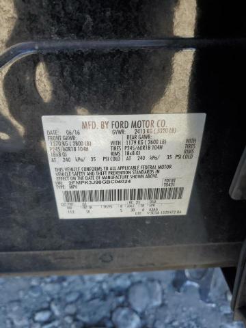 2FMPK3J98GBC04024 - 2016 FORD EDGE SEL Qara foto 14