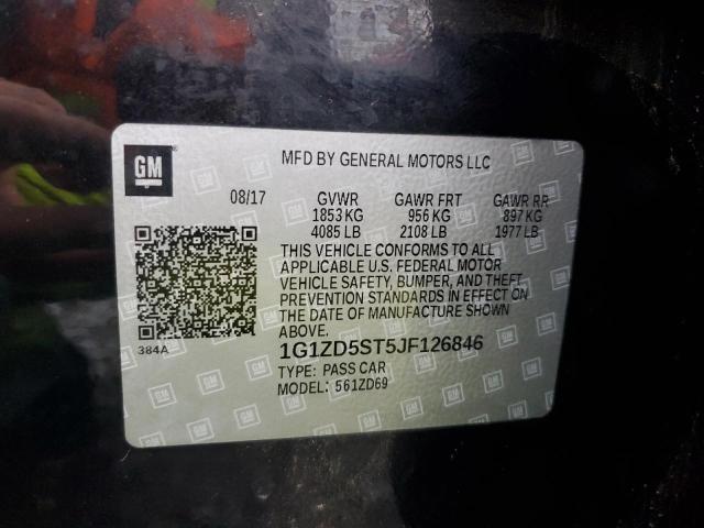 1G1ZD5ST5JF126846 - 2018 CHEVROLET MALIBU LT BLACK photo 13