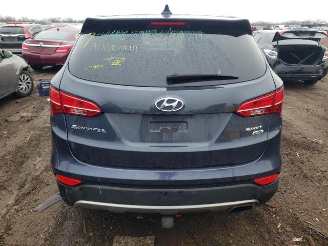 5XYZUDLB0DG102320 - 2013 HYUNDAI SANTA FE S BLUE photo 6