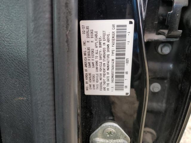 1HGCM66577A061438 - 2007 HONDA ACCORD EX BLACK photo 12