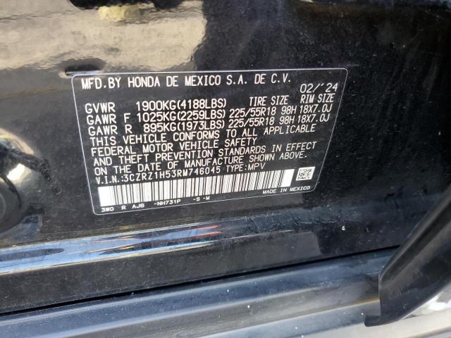 3CZRZ1H53RM746045 - 2024 HONDA HR-V SPORT 黑色 照片 12