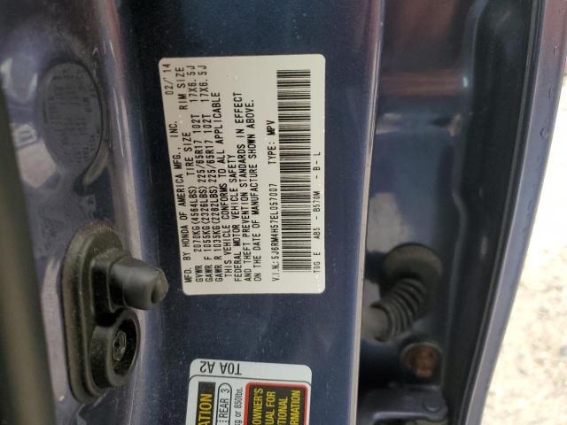 5J6RM4H57EL057007 - 2014 HONDA CR-V EX BLUE photo 13