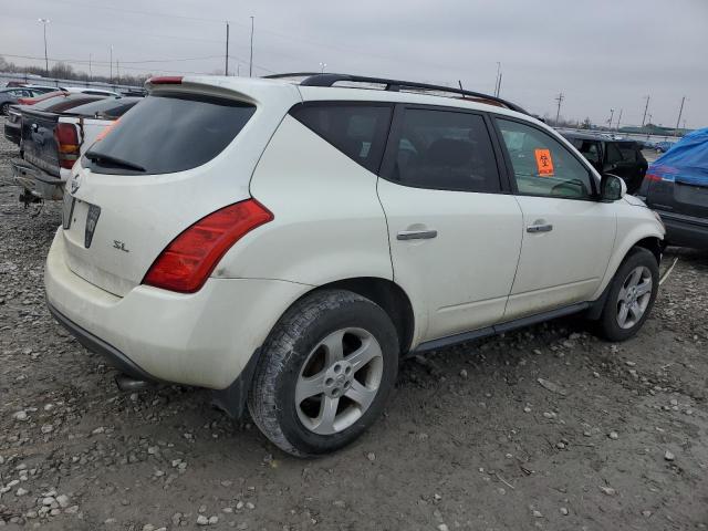 JN8AZ08T55W312204 - 2005 NISSAN MURANO SL WHITE photo 3