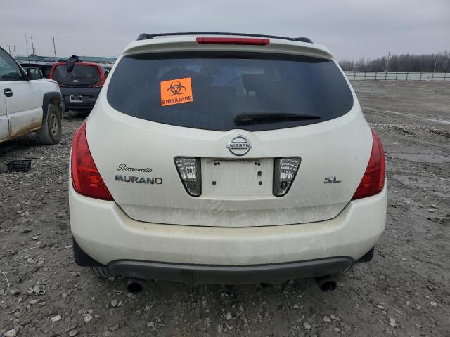 JN8AZ08T55W312204 - 2005 NISSAN MURANO SL WHITE photo 6