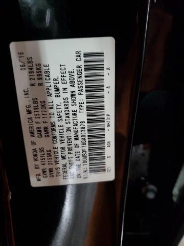 19UUB3F78GA003879 - 2016 ACURA TLX ADVANCE შავი ფოტო 12