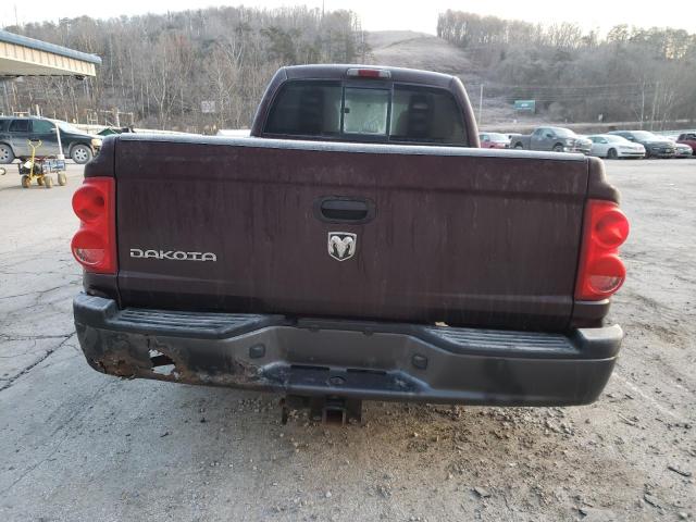 1D7HW22K85S214635 - 2005 DODGE DAKOTA ST BURGUNDY photo 6