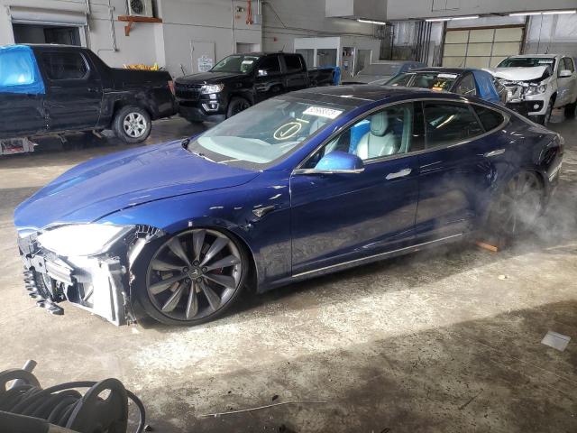 5YJSA1E48GF174305 - 2016 TESLA MODEL S BLUE photo 1