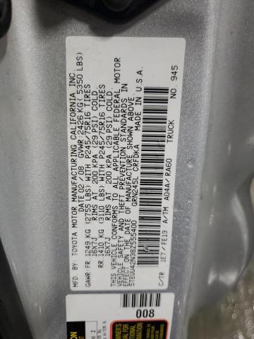 5TEUU42N38Z555400 - 2008 TOYOTA TACOMA ACCESS CAB Сріблястий фото 12