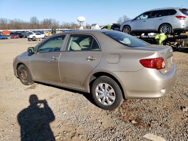 2T1BU40E59C128317 - 2009 TOYOTA COROLLA BASE BEIGE photo 2