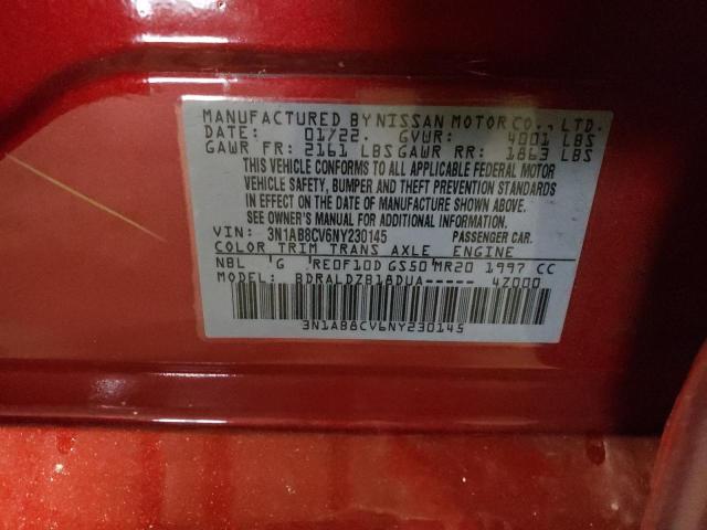 3N1AB8CV6NY230145 - 2022 NISSAN SENTRA SV RED photo 12