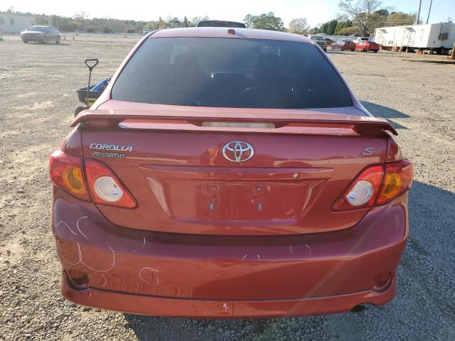 2T1BU4EE6AC297467 - 2010 TOYOTA COROLLA BASE RED photo 6