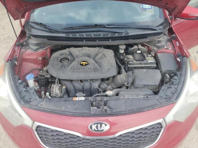 KNAFX4A67E5091923 - 2014 KIA FORTE LX RED photo 11