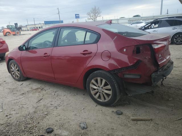 KNAFX4A67E5091923 - 2014 KIA FORTE LX RED photo 2