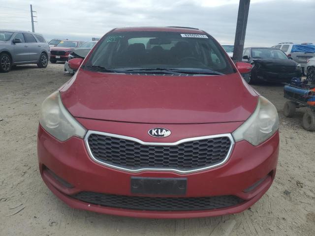 KNAFX4A67E5091923 - 2014 KIA FORTE LX RED photo 5