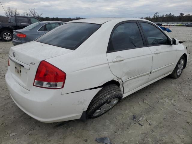 KNAFE121085512912 - 2008 KIA SPECTRA EX WHITE photo 3