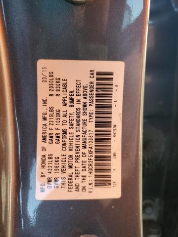 1HGCR2F5XFA139817 - 2015 HONDA ACCORD SPORT 灰色 照片 12