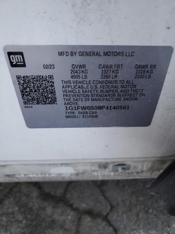 1G1FW6S08P4140561 - 2023 CHEVROLET BOLT EV 1LT WHITE photo 13