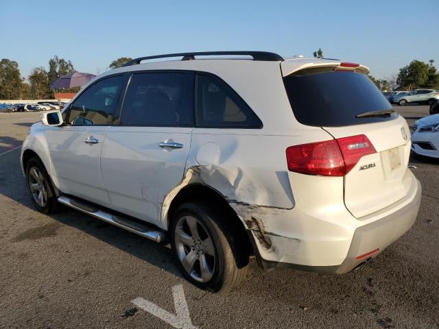 2HNYD28587H514245 - 2007 ACURA MDX SPORT WHITE photo 2