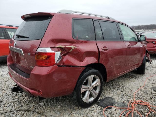 JTEES43A692135685 - 2009 TOYOTA HIGHLANDER SPORT RED photo 3