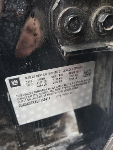 2G4GK5EXXG9157414 - 2016 BUICK REGAL 黑色 照片 12