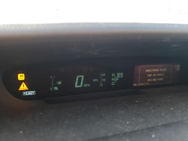 JTDKN3DU0C5524507 - 2012 TOYOTA PRIUS SILVER photo 9