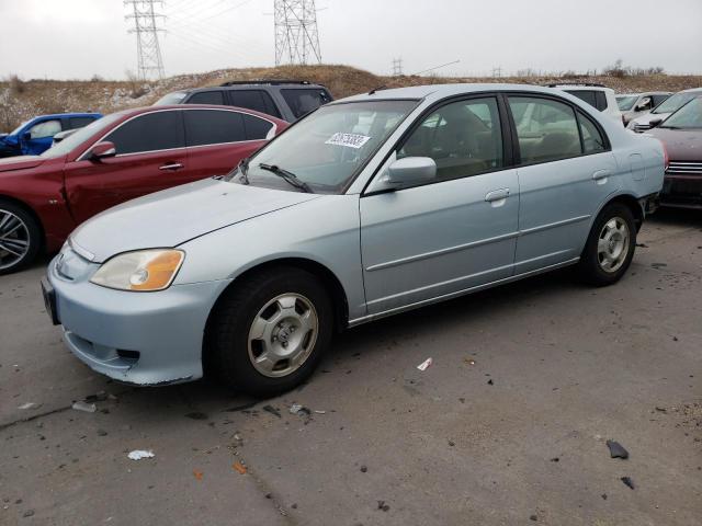 JHMES95643S010765 - 2003 HONDA CIVIC HYBRID BLUE photo 1