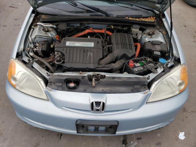 JHMES95643S010765 - 2003 HONDA CIVIC HYBRID BLUE photo 11