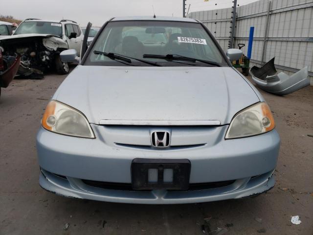 JHMES95643S010765 - 2003 HONDA CIVIC HYBRID BLUE photo 5