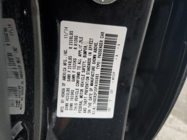 1HGCR2F35FA065883 - 2015 HONDA ACCORD LX BLACK photo 13