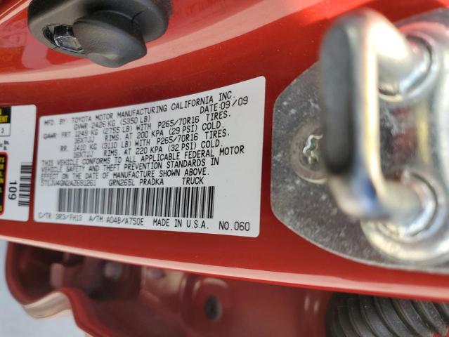 5TEJU4GN2AZ691261 - 2010 TOYOTA TACOMA DOUBLE CAB PRERUNNER RED photo 12