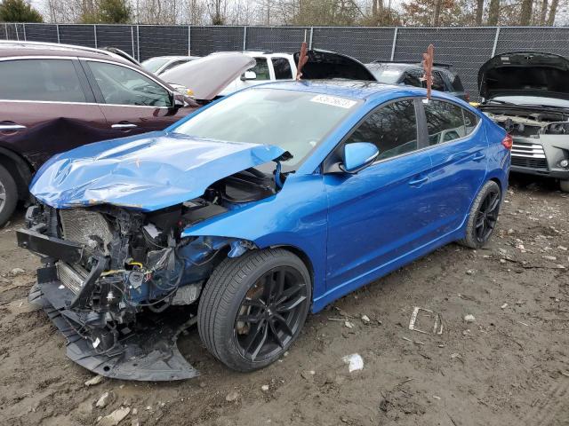 KMHD04LB7JU612322 - 2018 HYUNDAI ELANTRA SPORT BLUE photo 1