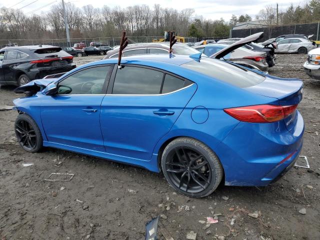 KMHD04LB7JU612322 - 2018 HYUNDAI ELANTRA SPORT BLUE photo 2