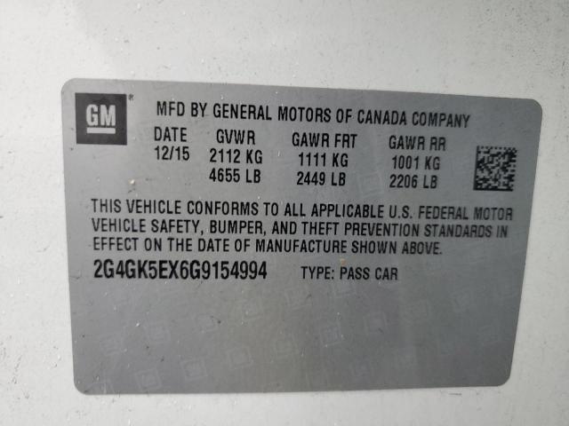 2G4GK5EX6G9154994 - 2016 BUICK REGAL 白色 照片 12