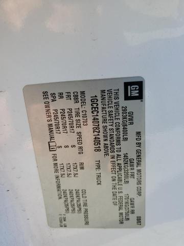 1GCEC14078Z140518 - 2008 CHEVROLET SILVERADO C1500 白色 照片 12