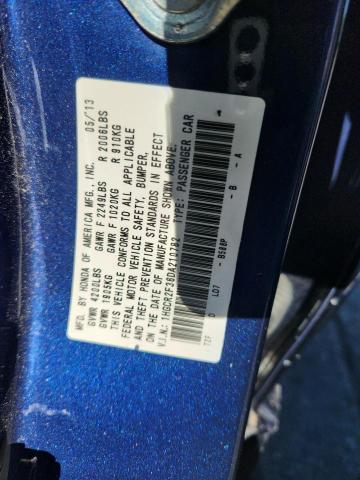 1HGCR2F36DA210782 - 2013 HONDA ACCORD LX 蓝色 照片 12